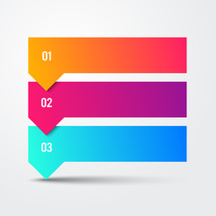 Poster - vector 3 step arrow list colorful banners infographic diagram