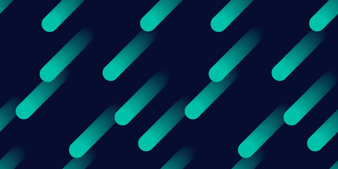 Bright diagonal stripes geometric pattern with 3D gradient shapes. Dark retro futuristic background. Vector illustration.