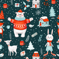 Winter Christmas pattern