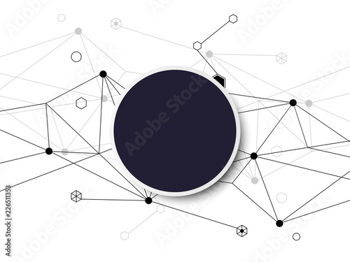 Vector Abstract Background Polygon Banner Design And Black Circle