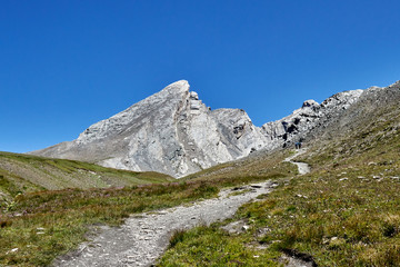 Col Agnel- mountain pass in the Cottian Alps, between France and Italy