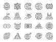 © antto - Global business line icon set. Included icons as world class, international, finance, cooperation, strategy and more.