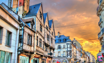 Sticker - Traditional buildings in the Old Town of Dijon, France