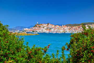 Famous Poros island, Peloponnese, Greece.