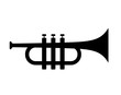 Trumpet silhouette vector icon
