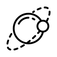 Poster - Planet satellite icon. Outline planet satellite vector icon for web design isolated on white background