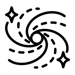 Poster - Galaxy icon. Outline galaxy vector icon for web design isolated on white background