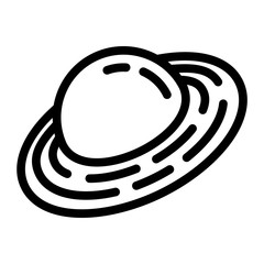 Poster - Saturn planet icon. Outline saturn planet vector icon for web design isolated on white background