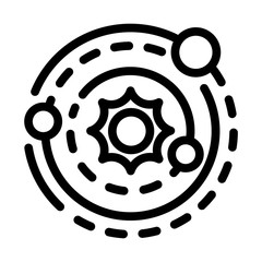 Poster - Solar system icon. Outline solar system vector icon for web design isolated on white background