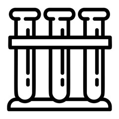 Poster - Test tube icon. Outline test tube vector icon for web design isolated on white background