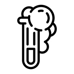 Poster - Chemical test tube icon. Outline chemical test tube vector icon for web design isolated on white background