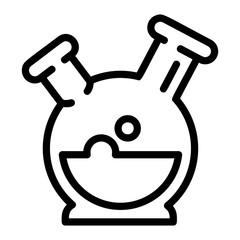 Poster - Double flask icon. Outline double flask vector icon for web design isolated on white background