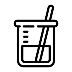 Poster - Chemistry glass icon. Outline chemistry glass vector icon for web design isolated on white background