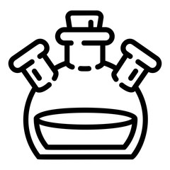 Poster - Triple flask icon. Outline triple flask vector icon for web design isolated on white background