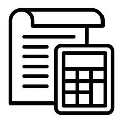 Poster - Tax paper icon. Outline tax paper vector icon for web design isolated on white background