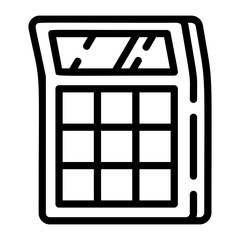 Poster - Calculator icon. Outline calculator vector icon for web design isolated on white background