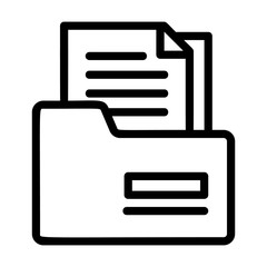 Poster - Tax folder icon. Outline tax folder vector icon for web design isolated on white background