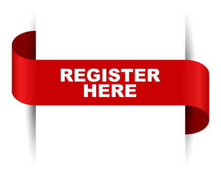 red vector banner register here