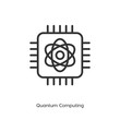 Quantum computing vector icon, cpu symbol. Modern, simple flat vector illustration for web site or mobile app