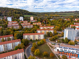 jena thuringia with the view from zwätzen