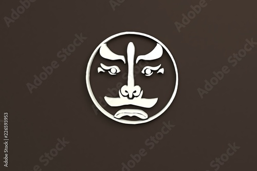 Fotografía grey color Illustration of Cheap on brown background