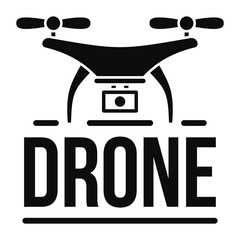 Poster - camera drone logo. simple illustration of camera drone vector logo for web design isolated on white 