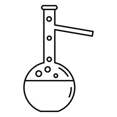 Poster - chemical flask icon. outline illustration of chemical flask vector icon for web design isolated on w