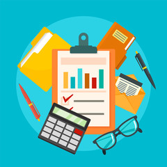 Aufkleber - accounting concept background. flat illustration of accounting vector concept background for web des