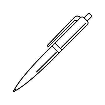 Pen icon. Outline illustration of pen vector icon for web design isolated on white background