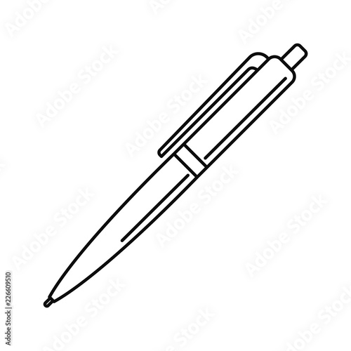 Pen icon. Outline illustration of pen vector icon for web design ...