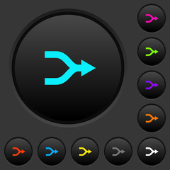 Poster - Merge arrows dark push buttons with color icons