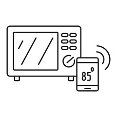 Poster - Smart microwave icon. Outline illustration of smart microwave vector icon for web design isolated on white background