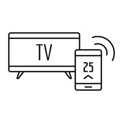 Poster - Smart tv icon. Outline illustration of smart tv vector icon for web design isolated on white background
