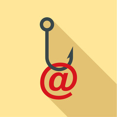 Poster - Phishing email icon. Flat illustration of phishing email vector icon for web design