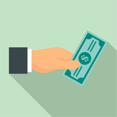 Poster - Bribery give money icon. Flat illustration of bribery give money vector icon for web design
