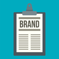 Poster - Brand checklist icon. Flat illustration of brand checklist vector icon for web design