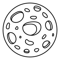 Poster - Space moon icon. Outline illustration of space moon vector icon for web design isolated on white background