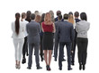 © ASDF - Back view group of business people. Rear view. Isolated over white background.