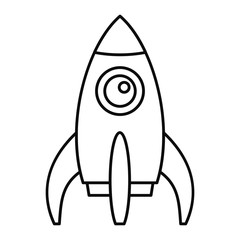 Poster - space rocket icon. outline illustration of space rocket vector icon for web design isolated on white