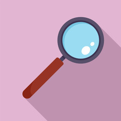 Poster - find solution magnify glass icon. flat illustration of find solution magnify glass vector icon for w