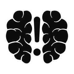 Poster - Brain solution icon. Simple illustration of brain solution vector icon for web design isolated on white background