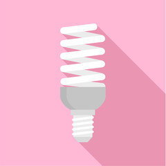 Poster - Bulb energy saving icon. Flat illustration of bulb energy saving vector icon for web design
