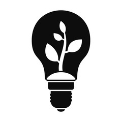 Poster - Eco bulb icon. Simple illustration of eco bulb vector icon for web design isolated on white background