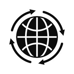 Poster - Global save energy icon. Simple illustration of global save energy vector icon for web design isolated on white background