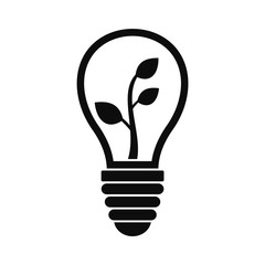 Poster - Eco save bulb icon. Simple illustration of eco save bulb vector icon for web design isolated on white background