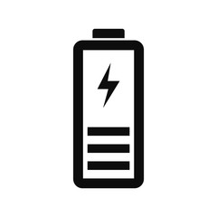 Sticker - Half battery energy icon. Simple illustration of half battery energy vector icon for web design isolated on white background