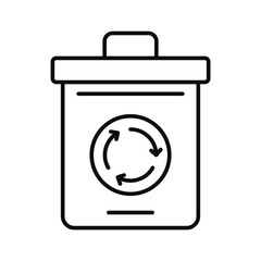 Poster - recycling pot icon. outline illustration of recycling pot vector icon for web design isolated on whi