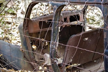 abandoned old car