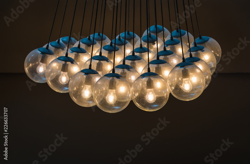 Hanging Ceiling Light Balls Made From Glass Modern Interior