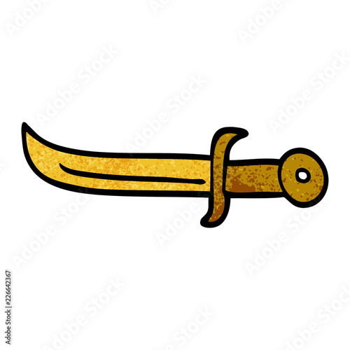 Fotografía cartoon doodle golden dagger
